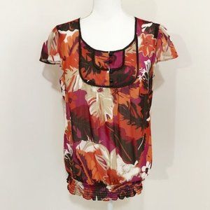 𝅺APT. 9 Floral Pullover Short Sleeve Top